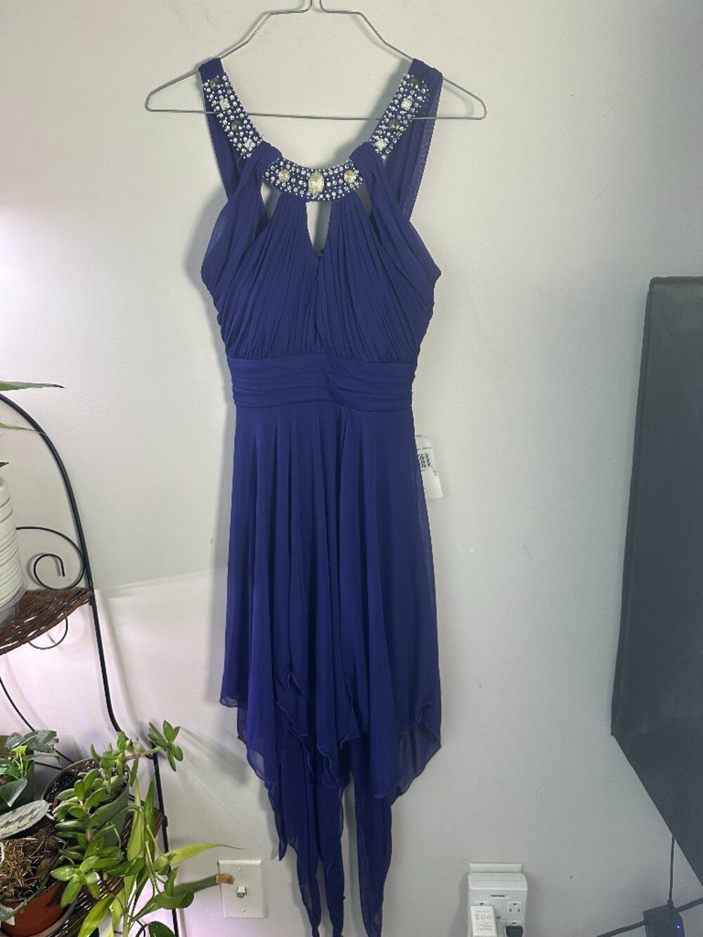 NWT New Jodi Kristopher Bright Purple Dress Evening Gown Party 3 Womens